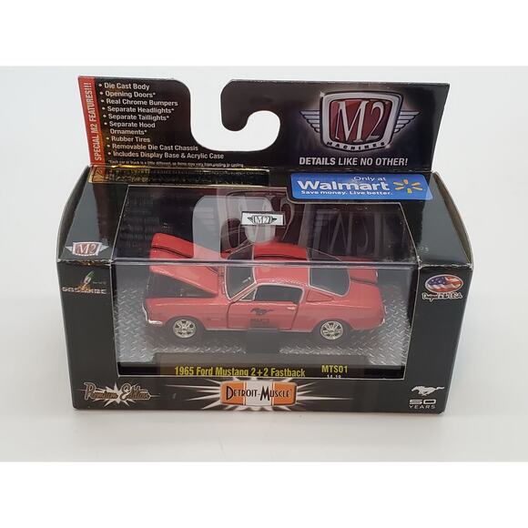 M2 - 1965 Ford Mustang 2 + 2 Fastback - Die Cast 2014 1:64 Limited - Picture 1 of 3